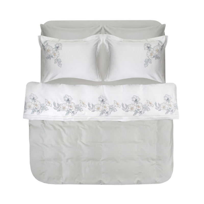 Постільна білизна Dantela Vita сатин з вишивкою - Hare Maldiv євро