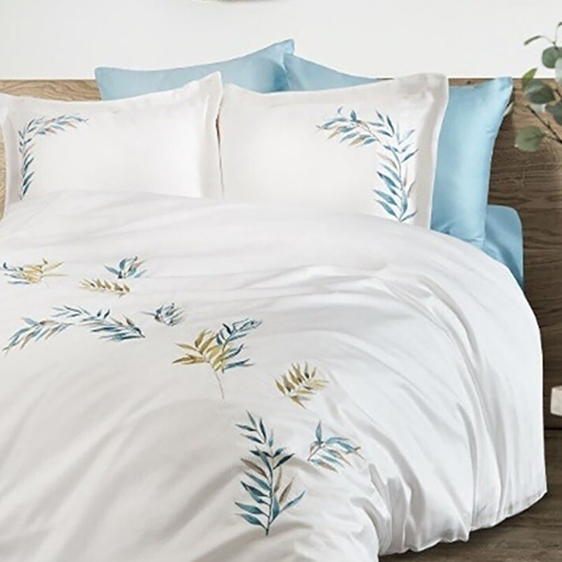 Постільна білизна Dantela Vita сатин з вишивкою - Neva євро