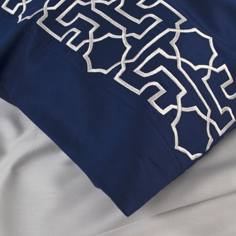 Постільна білизна Dantela Vita сатин з вишивкою - Luna bej бежевий євро