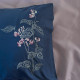 Постільна білизна Dantela Vita сатин з вишивкою - Efra lacivert синій євро