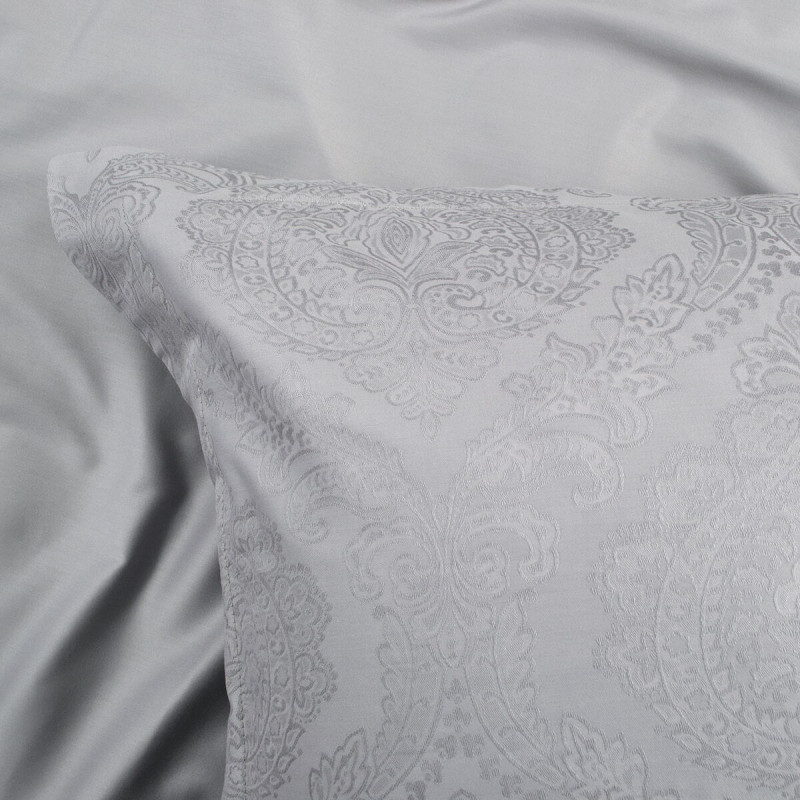 Постільна білизна Dantela Vita сатин жакард - Parashie a.gri светло-серый євро