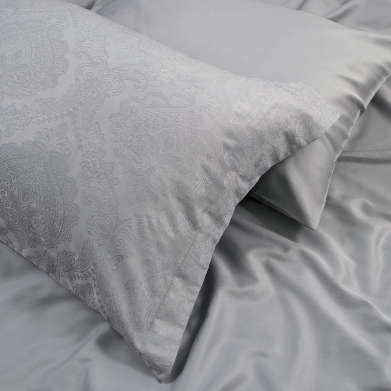 Постільна білизна Dantela Vita сатин жакард - Parashie a.gri светло-серый євро