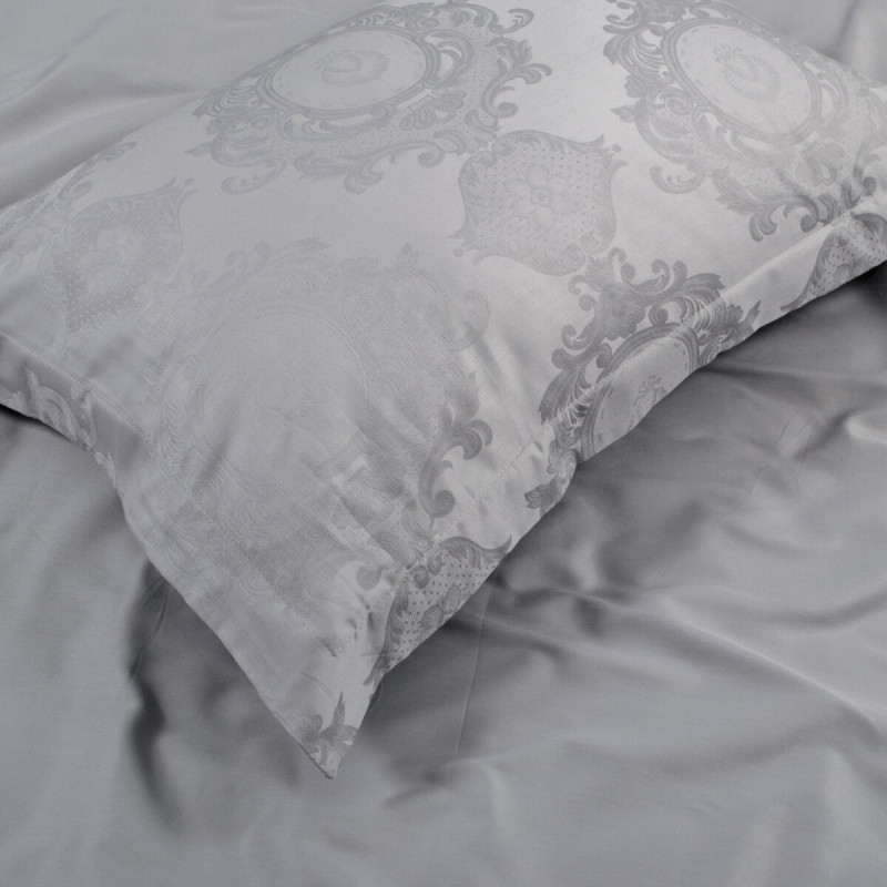 Постільна білизна Dantela Vita сатин жакард - Louisa a.gri світло-сірий євро