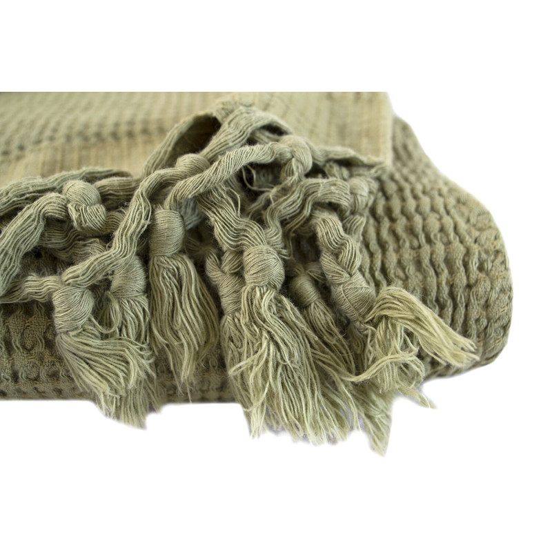 Плед Lotus Home - Rius olive оливковий 130*170