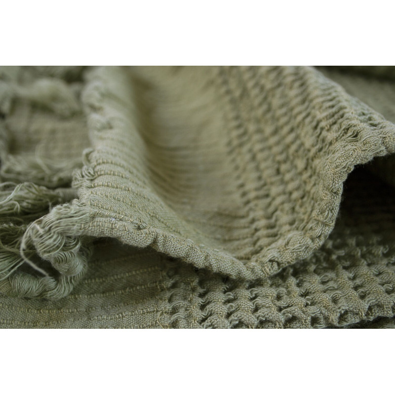 Плед Lotus Home - Rius olive оливковий 130*170