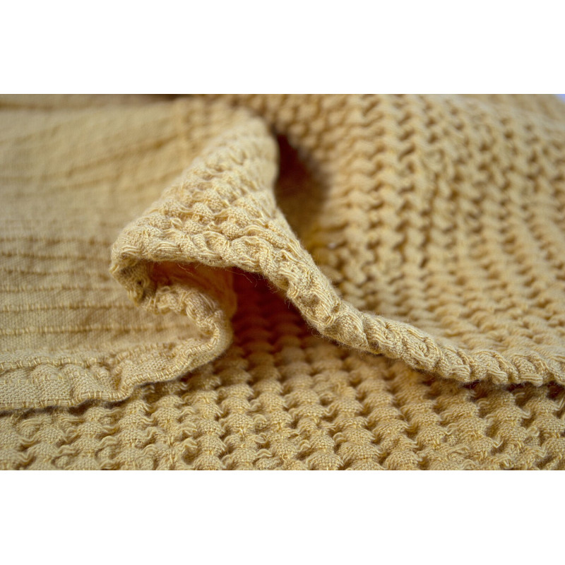 Плед Lotus Home - Rius mustard гірчичний 130*170