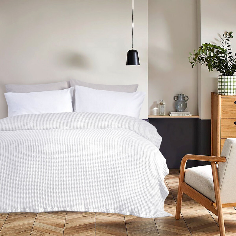 Покривало Lotus Home - Bellia off white молочно-білий 200*220