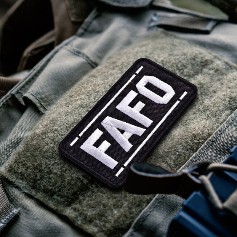 Набір шевронів 2 шт FAFO 5х8 см військова вишита аплікація, нашивка з липучкою, вишитий патч нашивка