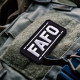 Набір шевронів 2 шт FAFO 5х8 см військова вишита аплікація, нашивка з липучкою, вишитий патч нашивка