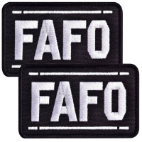 Набір шевронів 2 шт FAFO 5х8 см військова вишита аплікація, нашивка з липучкою, вишитий патч нашивка