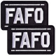 Набір шевронів 2 шт FAFO 5х8 см військова вишита аплікація, нашивка з липучкою, вишитий патч нашивка