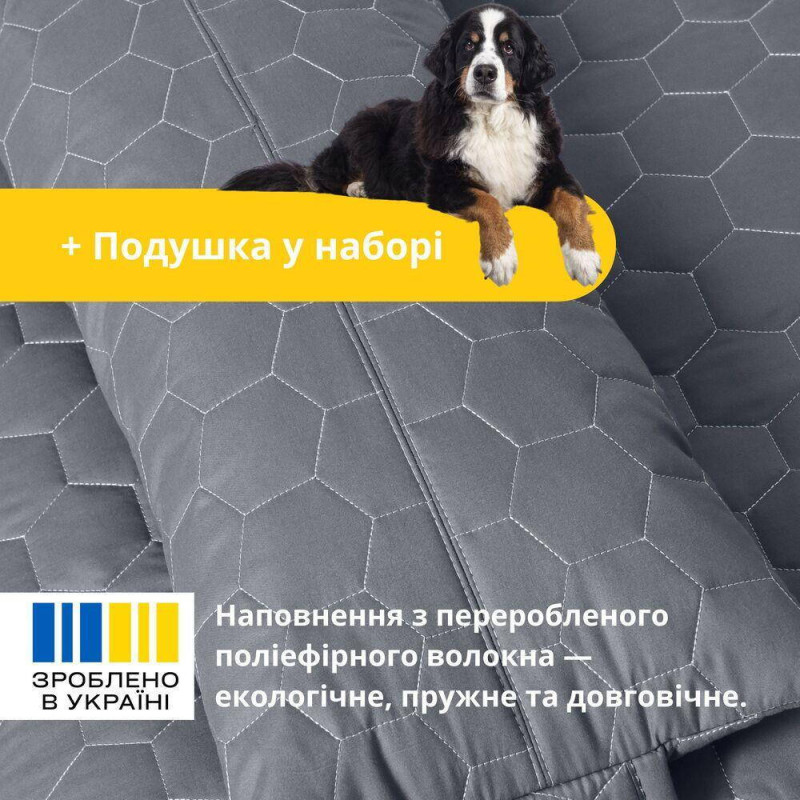 Лежанка матрац 80х120х12 см лежак для хатніх тварин розмір XL з чохлом на блискавці та подушкою для собак
