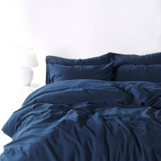 Комплект постільної білизни SoundSleep Stonewash Adriatic Dark Blue Сімейний 240х260 см синій (92669543)