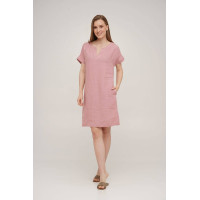 Сукня SoundSleep Linen лляна коротка S рожева (653590753650)