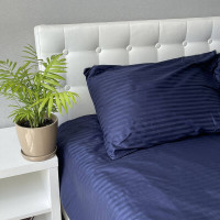 Підковдра SoundSleep Stripe Sense Dark Blue сатин-страйп 200х220 см темно-синій (94247107)
