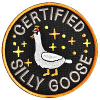 Certified Silly Goose Embroidered Velcro Patch 7.6 cm for Tactical Backpacks, Vests, Harnesses