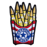 Freedom Fries Patch Chevron 5×8 cm Embroidered Hook-and-Loop Patch