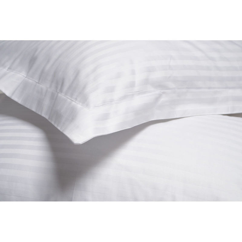 Постільна білизна сатин Lotus Home - White Collection Stripe білий євро