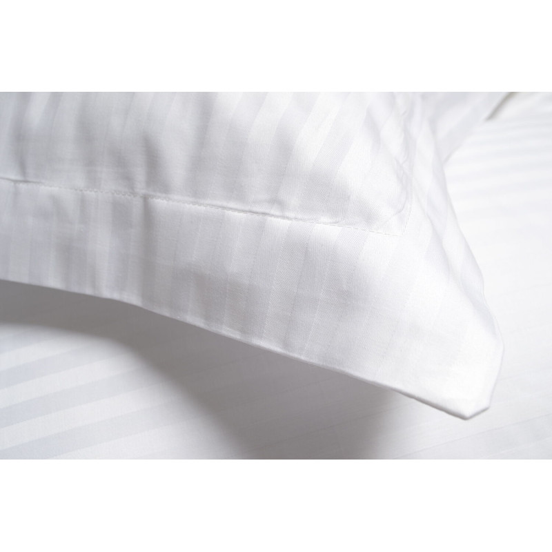 Постільна білизна сатин Lotus Home - White Collection Stripe білий євро