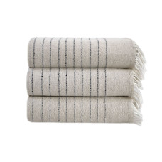 Рушник з льону Lotus Home - Line чорний 50*90