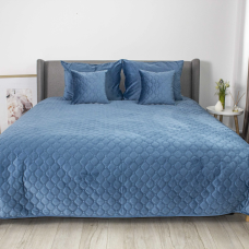 Покривало ТЕП "VELOUR" Azure blue/Ромб круглий, 180x240