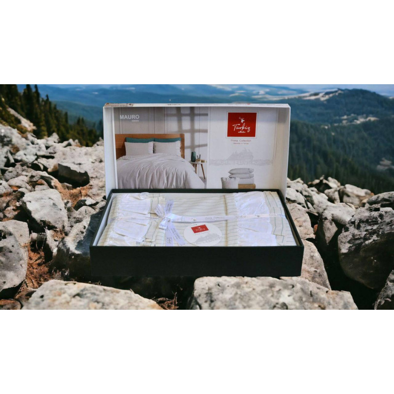 Poplin Flora kahve постіль з поплин. Євро розмір. Romeo home Туреччина. (60936)