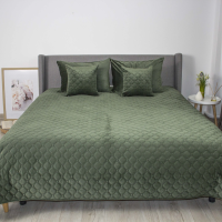 Покривало ТЕП "VELOUR" Chive/Ромб круглий, 150x210