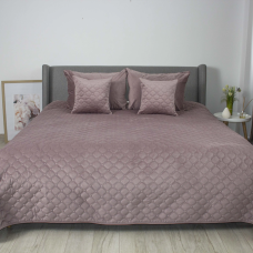 Покривало ТЕП "VELOUR" Elderberry/Ромб круглий, 150x210