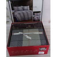 Echo Euro-size flannel bed linen set. Cotton. Belizza Turkey. (77494)