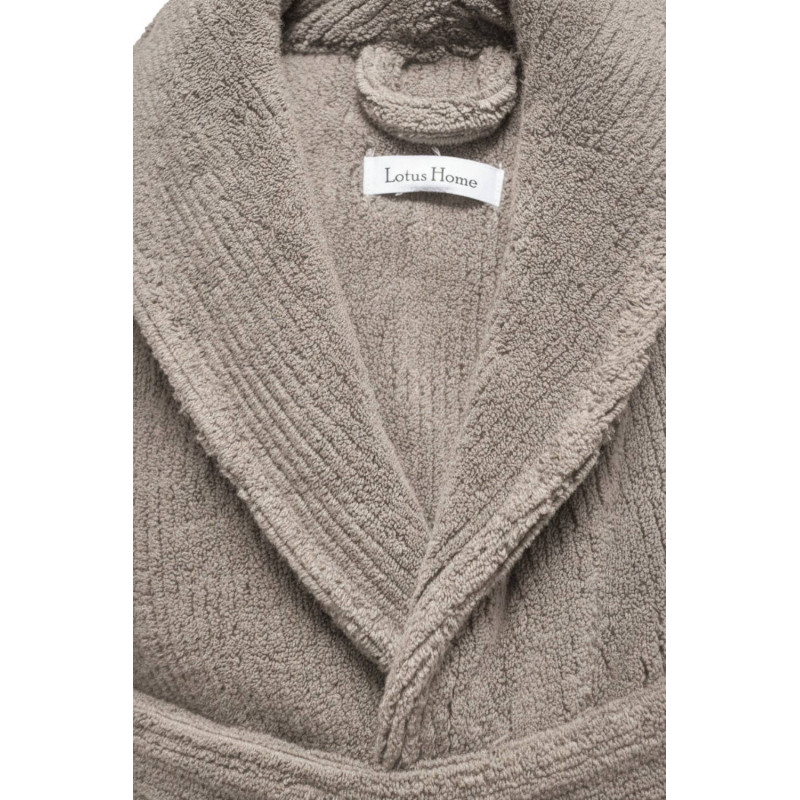 Халат unisex Lotus Home - Bold New Microcotton beige махровий XL