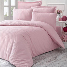 Постільна білизна LIGHT PINK Elite Сатин страйп MERISET - Євро на резинці (550487)