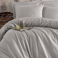Постільна білизна SOFT GRAY Elite Сатин страйп MERISET - Сімейний (550557)