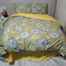 Постільна білизна Флора Ранфорс MERISET - Двоспальний на резинці (550658)
