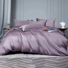 Постільна білизна LILAC FOG Premium Сатин однотон MERISET - Сімейний на резинці (550663)
