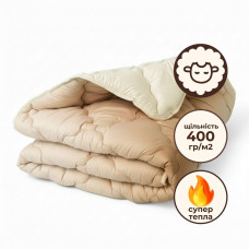 Ковдра вовняна Woolly 200х220 см IDEIA 400 г/м2 зимова, тепла, натуральна, овеча вовна