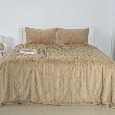 Покривало ТЕП "SOFT ANGORA" з наволочками, бежеве, 240x260