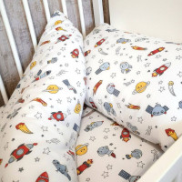 Комплект постільної білизни зимовий у ліжечко SoundSleep Space дитячий фланель 112х147 см (2800004977692)