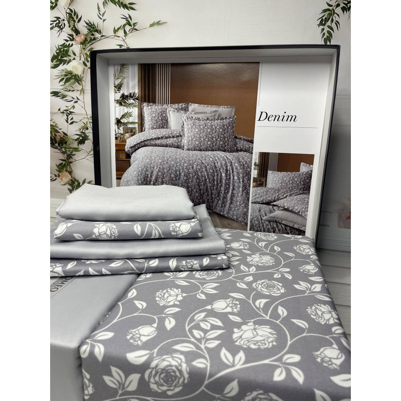 Denim сатинова постільна білизна. Євро розмір. Romeo home Туреччина. (63855)