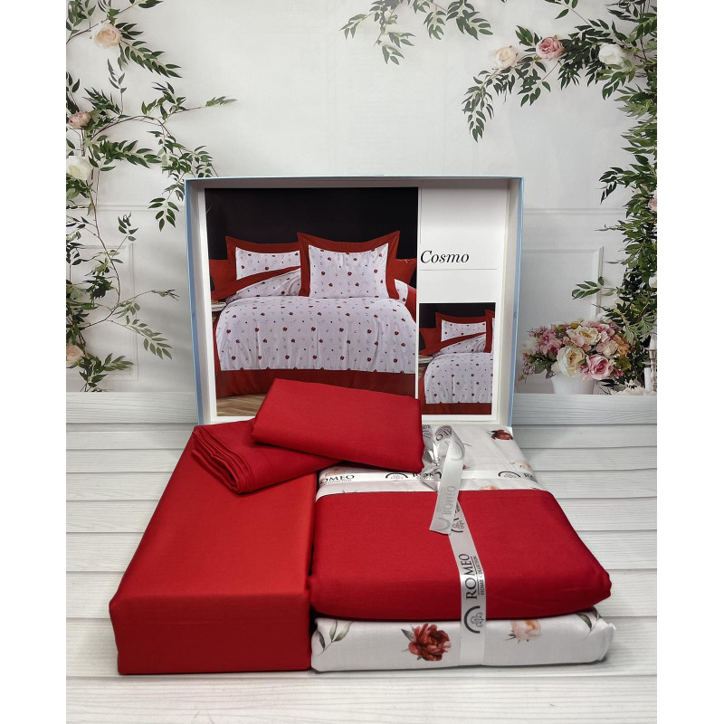 Cosmo Digital сатинова постільна білизна. Євро розмір. Romeo home Туреччина. (43121)