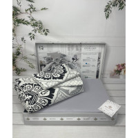Luxury grey постільна білизна з натуральної бавовни. Євро розмір. Belizza Туреччина. (64355)