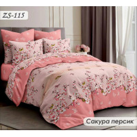 Постільний комплект Сакура персик з метеликами