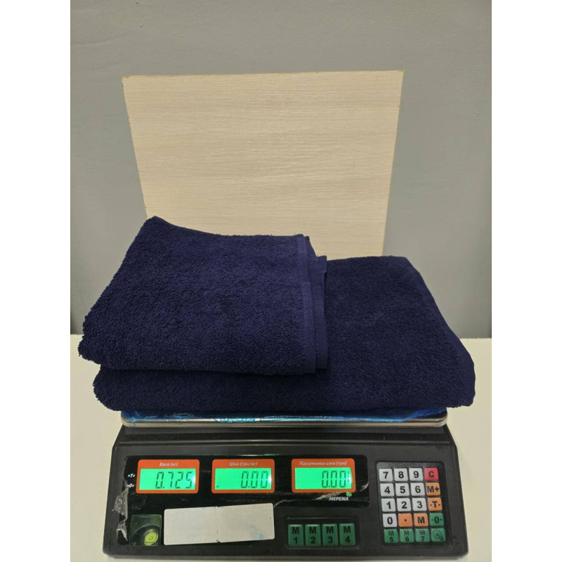 Рушники махрові бавовна 70х140 (1 шт.) 500 г/м2 (TM Zeron), Туреччина ТЕІНО СИНІЙ