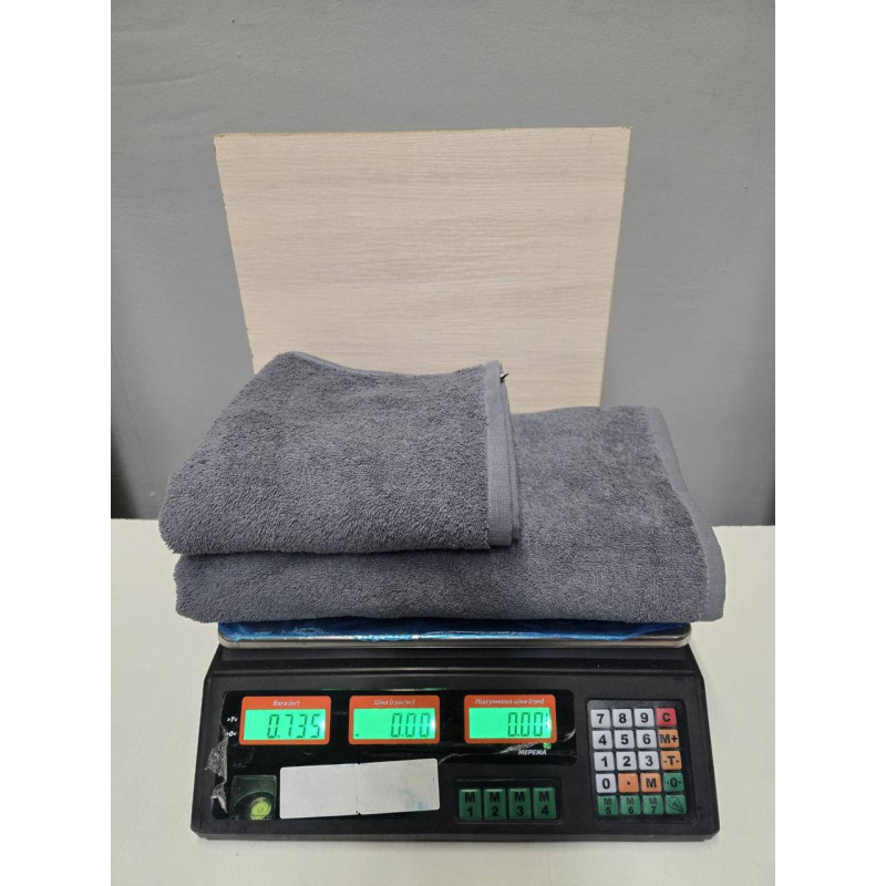 Рушники махрові бавовна 70х140 (1 шт.) 500/м2 (TM Zeron), Туреччина АНТРАЦІТ