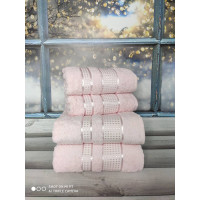 MaMe Pembe 50x90 см.+70х140 см., 4 шт/уп. Рушники баня + обличчя. Бавовна. (74703)