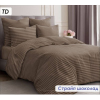 Постільний комплект Страйп шоколад