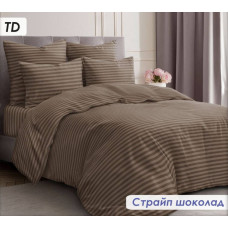 Постільний комплект Страйп шоколад