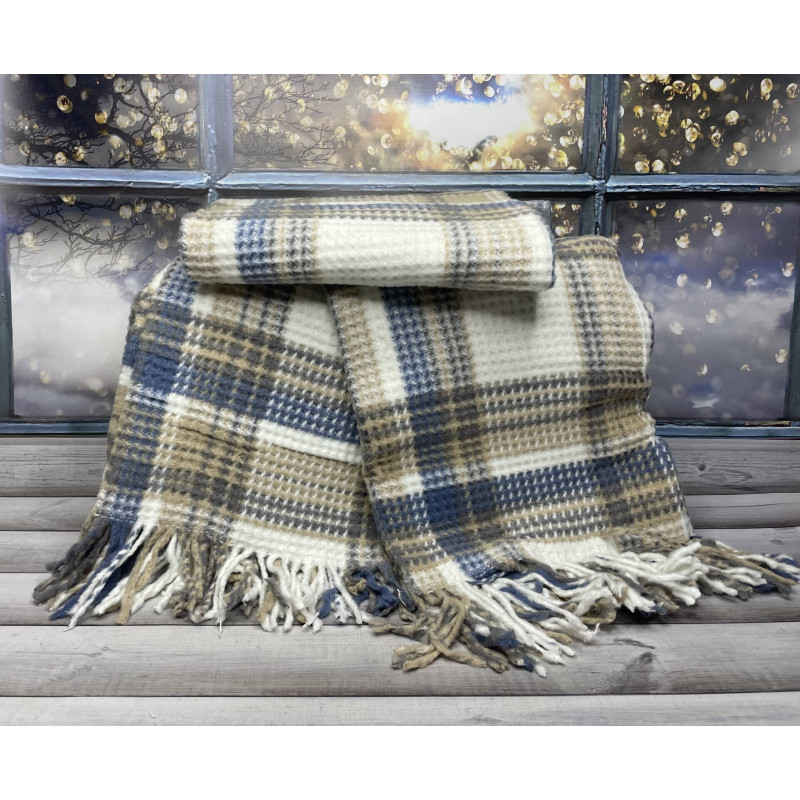 Blue плед вафелька 130х170 см. Merinos Туреччина. (72590)