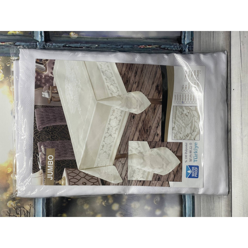 Jumbo White 160х220 см. Скатертина Туреччина. (22657)