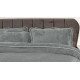 Плед-покривало жакардове Welsoft 220х240 з наволочками 50х70 (TM Zeron) зигзаг темно-сірий, Туреччина