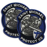 Набір шевронів 2 шт Saint Michael 7х7,6 см, шеврон Святого Михайла, символ захисту та відваги